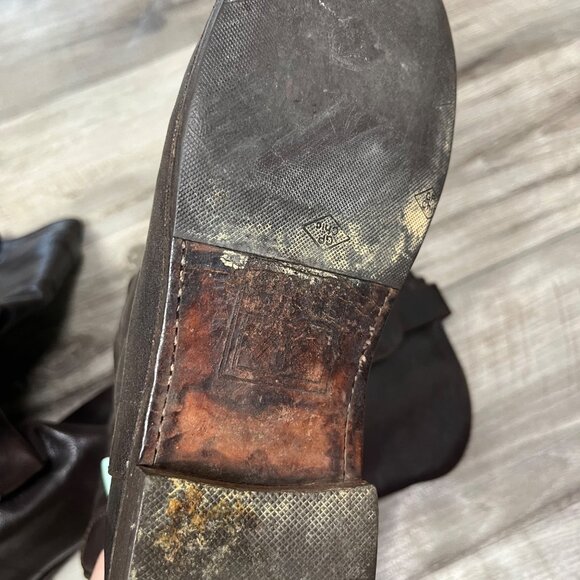 Frye Paige Tall Leather Riding Boots Chocolate Brown Women’s Size 8.5 - Picture 11 of 14